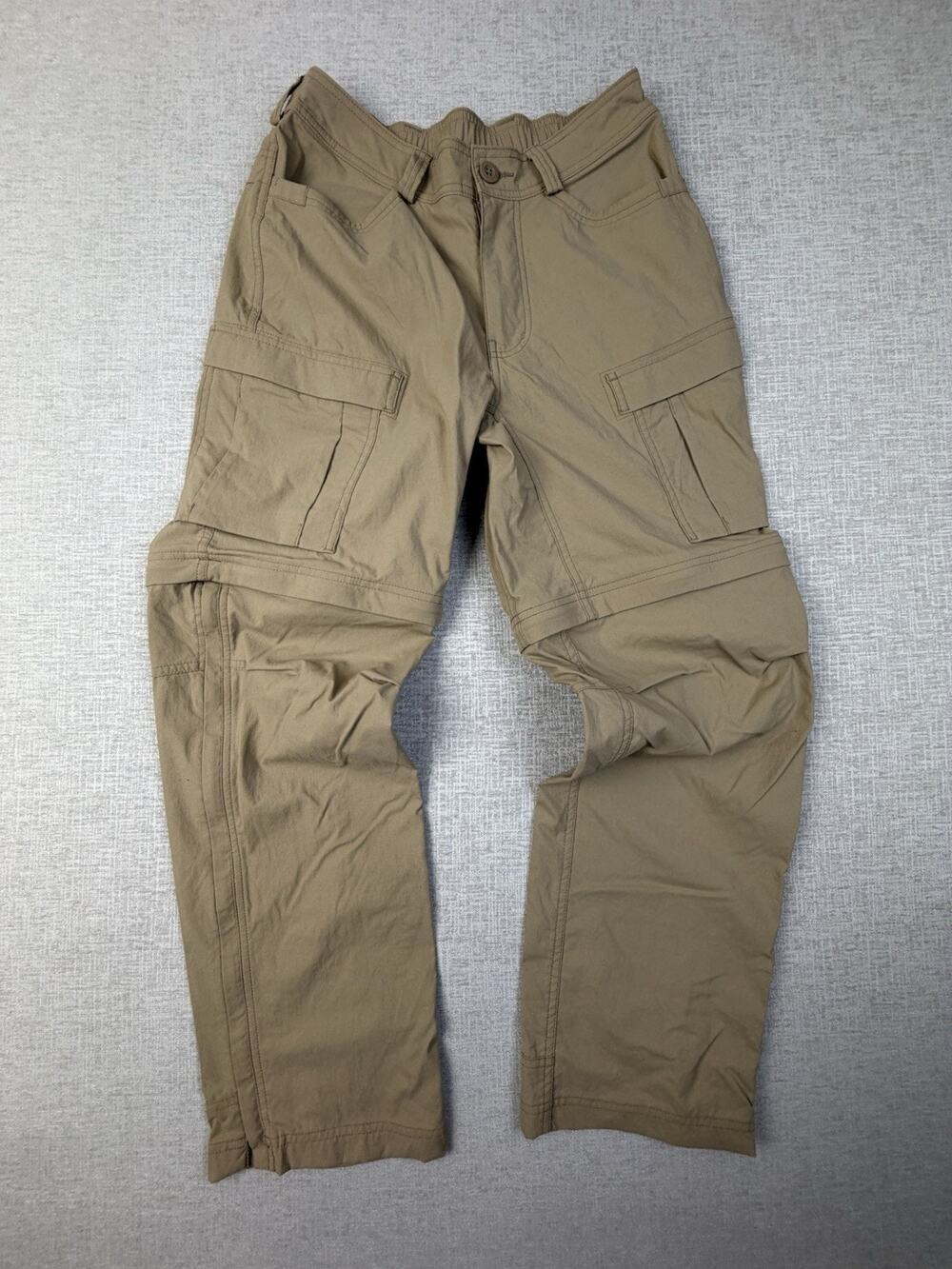 REI Co-op Sahara Men’s 30x28 Khaki Convertible Zip-Off Hiking Cargo Pants